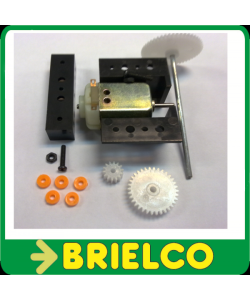 MOTOR Y JUEGO DE ENGRANAJES EN KIT 6V DIAMETRO EJE 2MM JUGUETERIA BD10209