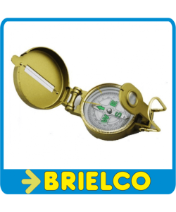 BRUJULA LENSATICA BOLSILLO METALICA PROFESIONAL COMPAS MILITAR CON LUPA BD9290 - 