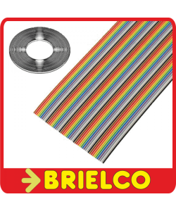 1 METRO CABLE PLANO 50 VIAS 28AWG MULTICOLOR 10 COLORES 5 REPETICIONES BD11415