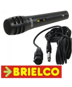 MICROFONO DINAMICO OMNIDIRECCIONAL XLR CANON CABLE 5 METROS JACK 6.35 BD6431