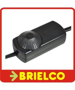 REGULADOR DE LUZ DIMMER LAMPARAS POTENCIA 25 A 200W CABLE NEGRO SOBREMESA BD786