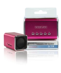 REPRODUCTOR 2 ALTAVOCES 2x3W ENTRADA JACK STEREO Y MICROSD/TF RECARGABLE BD6456