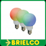 BOMBILLA LAMPARA 20 LEDS RGB 8 ROJOS 6 VERDES 6 AZUL 1W E27 60MM DIAMETRO BD2050 - 