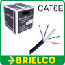 CABLE LAN RED ETHERNET INTERNET UTP CAT6E EXTERIOR NEGRO 8 HILO BD10654 - 