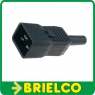 CONECTOR ALIMENTACION INDUSTRIAL 250VAC 16A IEC 60320 MACHO RECTO NEGRO BD11641 - 