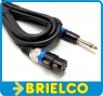 CONEXION CABLE MICROFONO PROFESIONAL XLR CANON HEMBRA A JACK 6.35 MONO MACHO 5M BD4389 - 