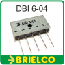 DBI 6-04 PUENTE RECTIFICADOR TRIFASICO 400V 9A TERMINALES 0.8MM BD11220 - 