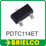 PDTC114ET TRANSISTOR NPN BIPOLAR SMD SOT23 50V 0.1A 250mW BD11217 - 