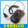 RATON OPTICO MINI 800DPI CON CABLE CONECTOR USB 3 BOTONES RUEDA NEGRO BD11337 - 