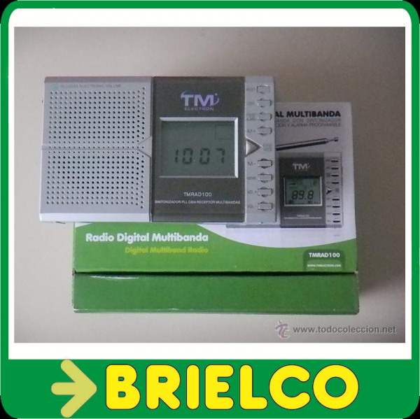 RADIO FM RELOJ DESPERTADOR DIGITAL PLL 220VAC SALIDA AURICULARES TM BD3450