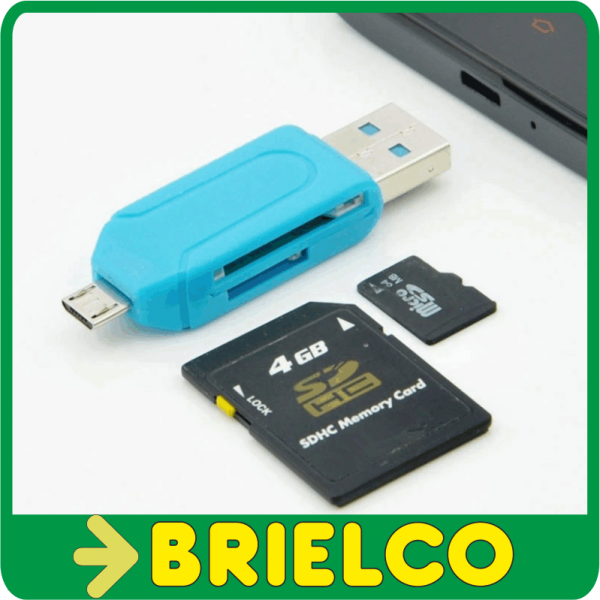 LECTOR DE TARJETAS MULTIFUNCION USB MICRO-SD MICRO-USB OTG BD9333 | BRIELCO.NET, COMPONENTES ELECTRONICOS